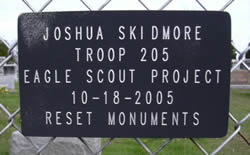 Joshua Skidmore Troop 205 project sign