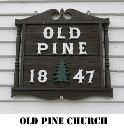 Sign on front of church