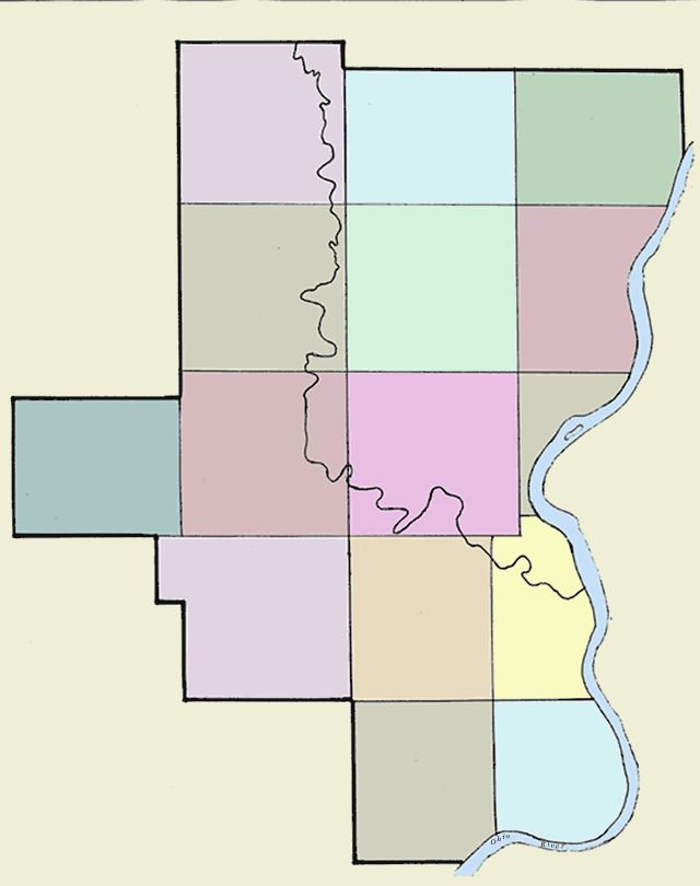Gallia County township map