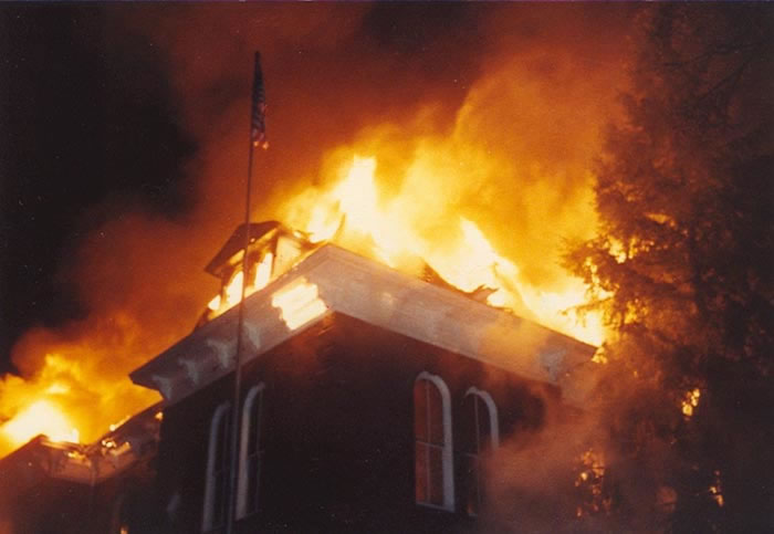 Courthouse Fire at its peak