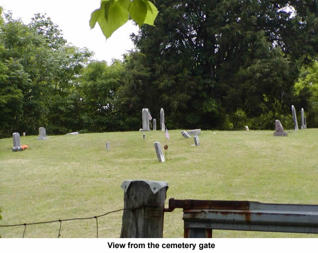 View from cemetery gate