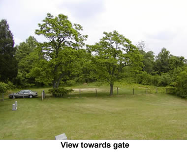 View towards gate
