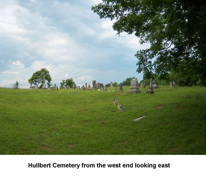 View of Hulbert Cemetery from the west