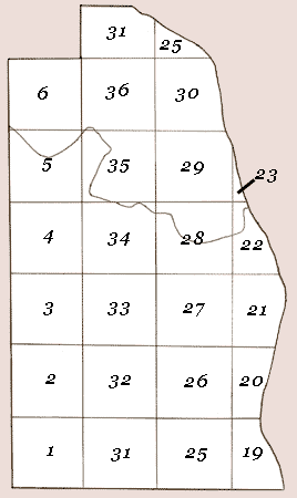 Clay Township section map