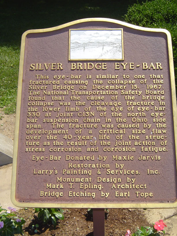Eye-Bar Silver Memorial Bridge Historical Marker 
