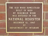 Placque for Nehemiah Wood Homestead