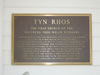 New Tyn Rhos Church Plaque